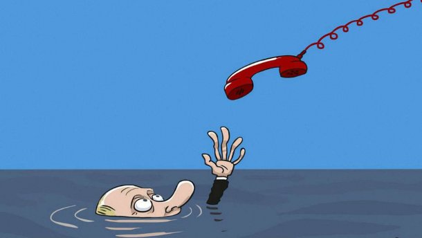 Карикатурист дотепно висміяв пряму лінію Путіна