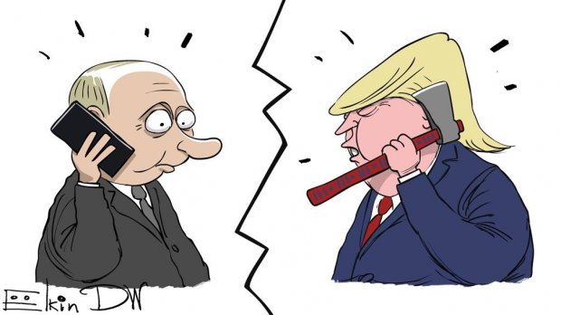 Як Путін поговорив з Трампом: дотепна карикатура