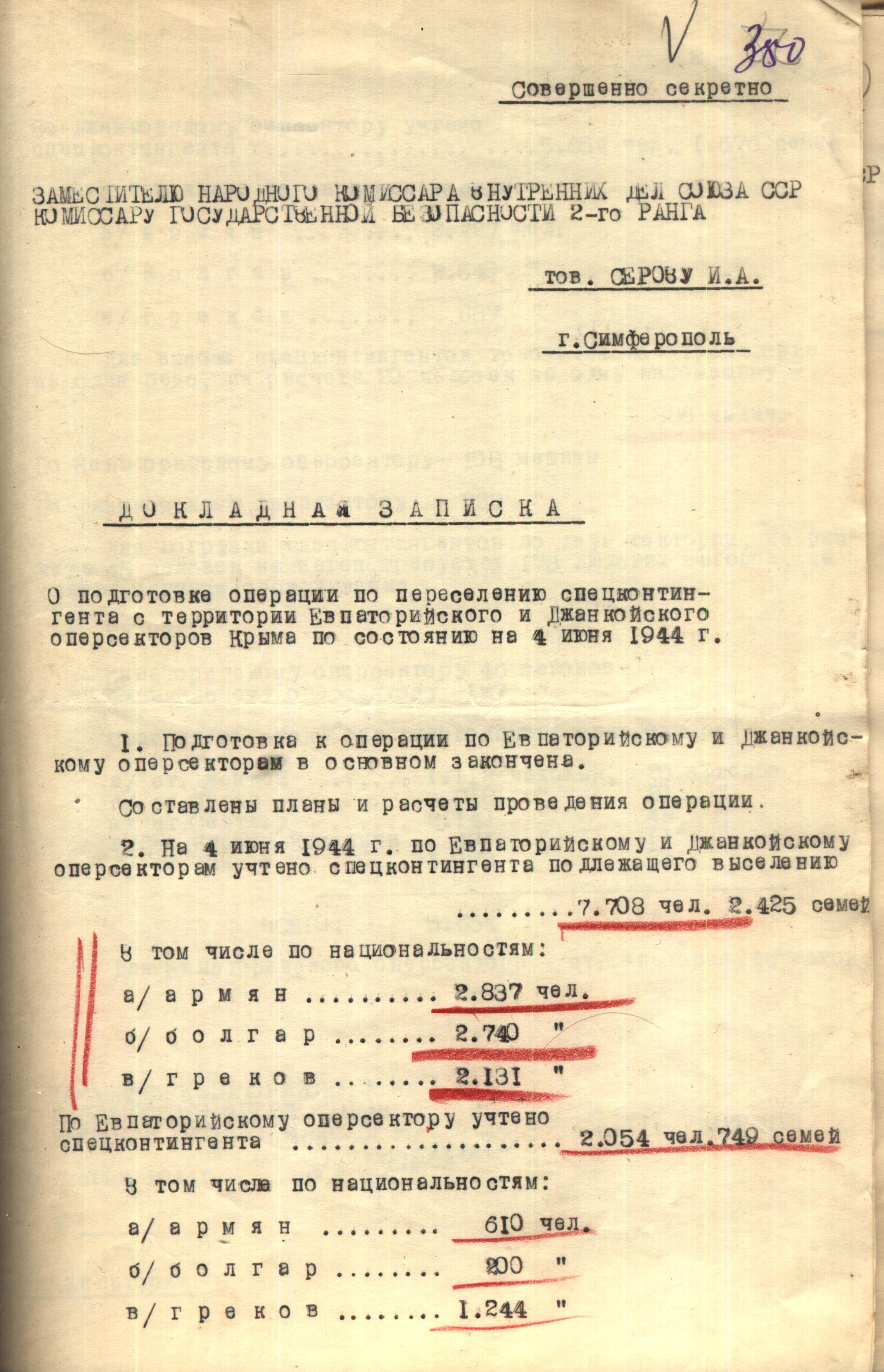 Историки обнародовали архивные документы о депортации крымских татар