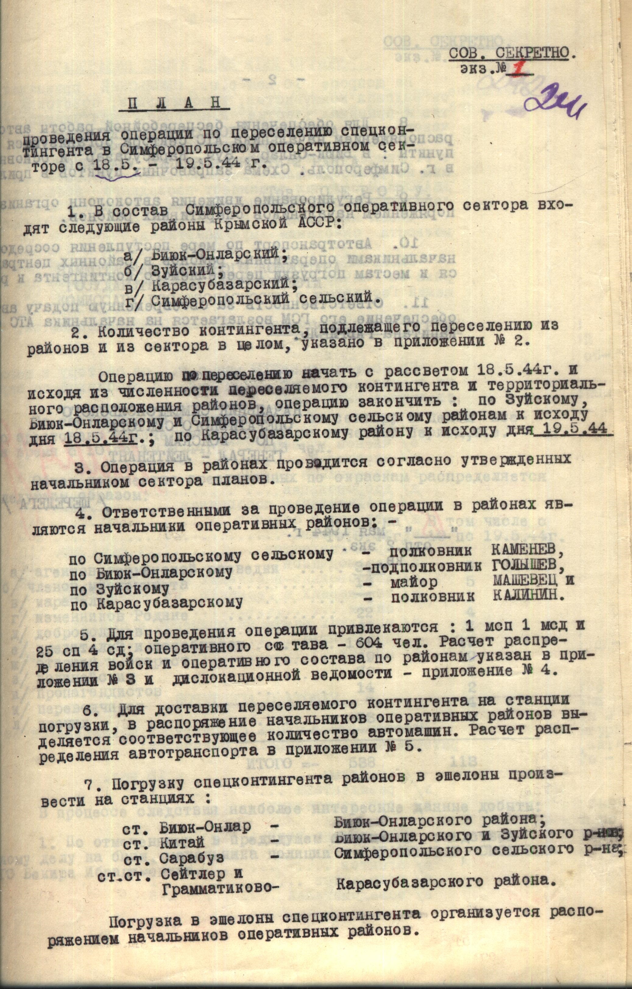 Историки обнародовали архивные документы о депортации крымских татар