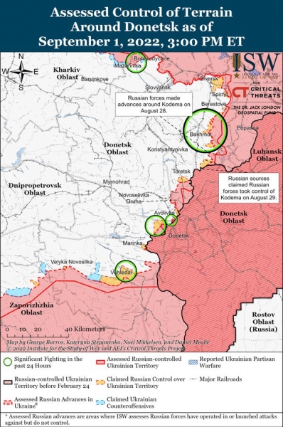 ЗСУ відбили наступ ворога на Бахмут та ще 5 населених пунктів, а також знищили склад ПММ окупантів, — Генштаб